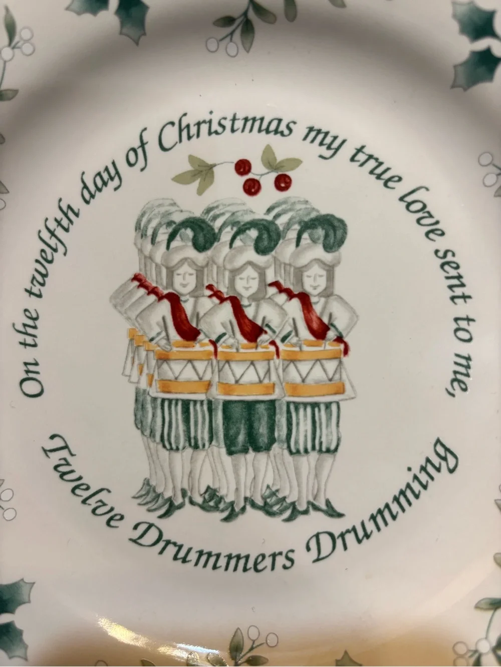 Pfaltzgraff Twelve Drummers Drumming 8” Plate 12 Days of Christmas series